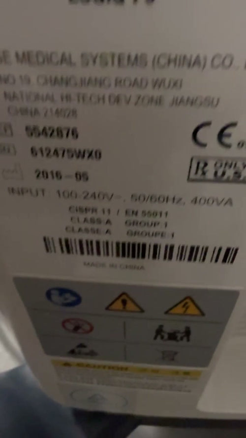 2016 GE Logiq F8 Ultrasound System w/ GE 4C Convex Probe & Sony Printer