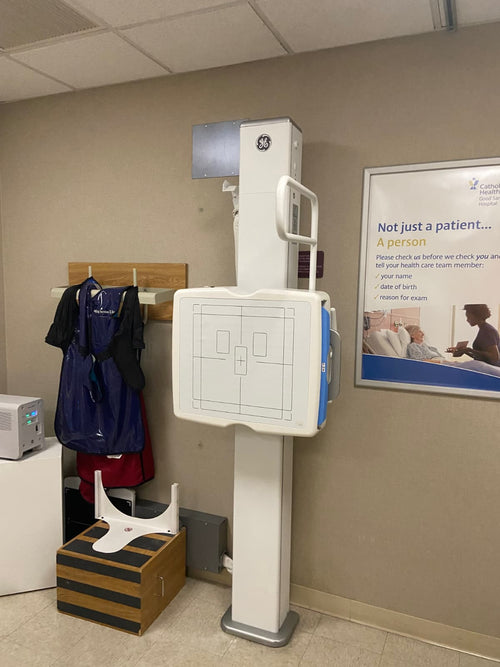 GE Healthcare Vertical Wall Bucky Chest Stand for Upright Radiography