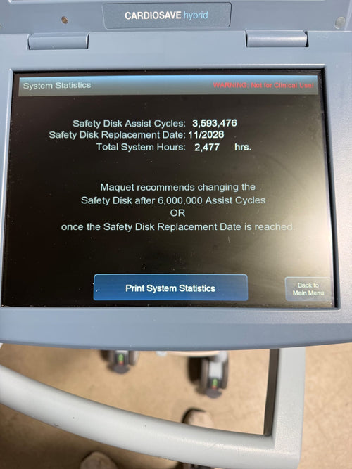 Maquet Cardiosave Hybrid Intra-Aortic Balloon Pump (IABP) System with Mobile Cart