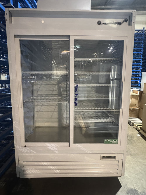Med Fridge Double Sliding Glass Door Laboratory Refrigerator