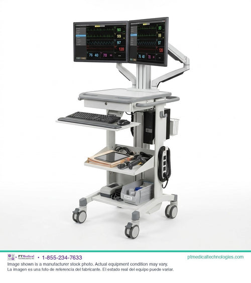 Monitor Cart Big Two Dual Monitor Medical Cart
