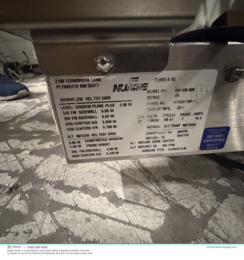 NuAire NU-430-600 Class II Type A2 Biosafety Cabinet - Image 4
