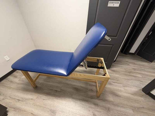 Oakworks Wooden Treatment Table with Adjustable Backrest - Image 4