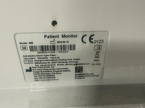 EDAN IM8 Patient Monitor IM8 , DOM 2020, Monitor Only , stand free