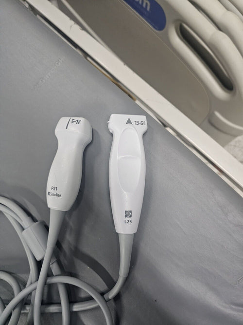 Sonosite M-Turbo Ultrasound System w/ L25 & P21 ProbeS w/ Power Supply & CART