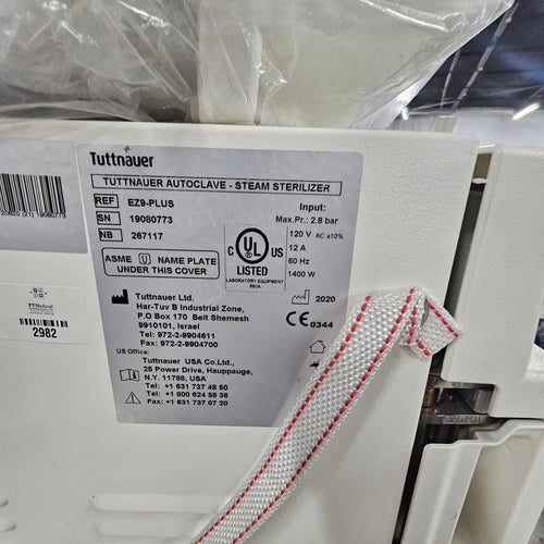 25411 TUTTNAUER AUTOCLAVE STEAM STERILIZER 28L, 207957, 2.8 BAR 2840EL-D