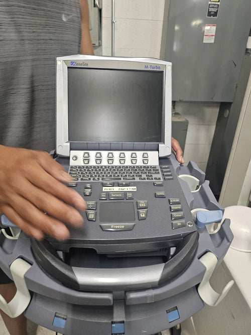 Sonosite M-Turbo Ultrasound System w/ L25 & P21 ProbeS w/ Power Supply & CART