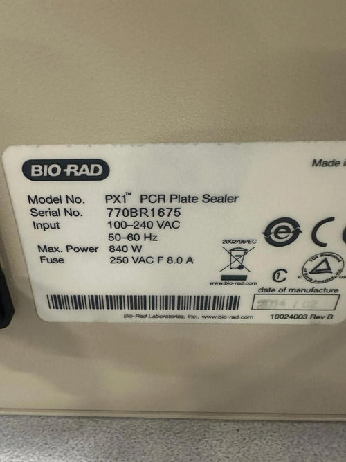 2014 Bio Rad PX1 PCR Plate Sealer