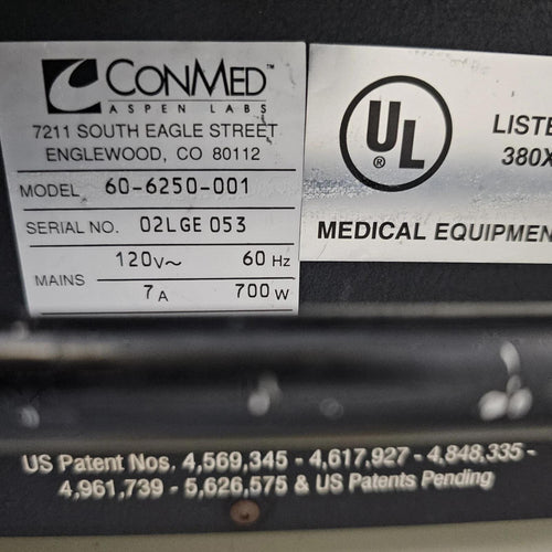 Conmed Aspen Excalibur Plus PC Electrosurgical Generator With Footswitch