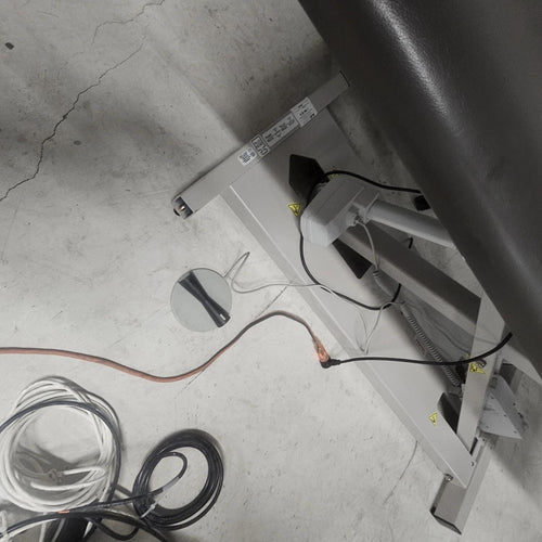 Clinton Open Base Power Table with One Piece Top