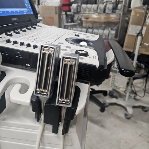 Refurbished GE Logiq E ultrasound with  convex L4-12t Or L10-22 Transducer
