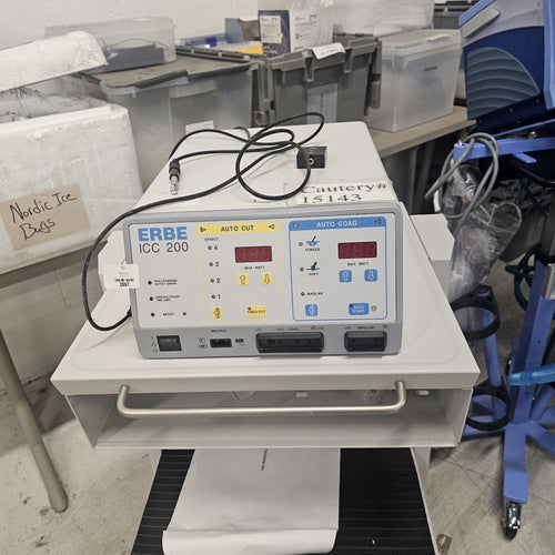 Erbe ICC 200 ESU w/ Foot Pedal & Power Cord , Cart