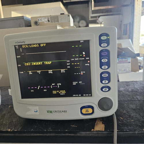 Criticare nGenuity 8100EP- DOX SpO2, NIBP, ECG,  Temp, CO2, Printer