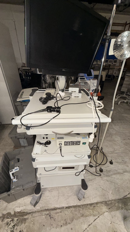 Pentax LH-150PC Halogen Light Source System with Cart and Endoscopes - Image 2