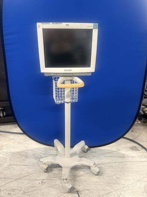 Philips IntelliVue MP70 Patient Monitor on Roll Stand - Image 2