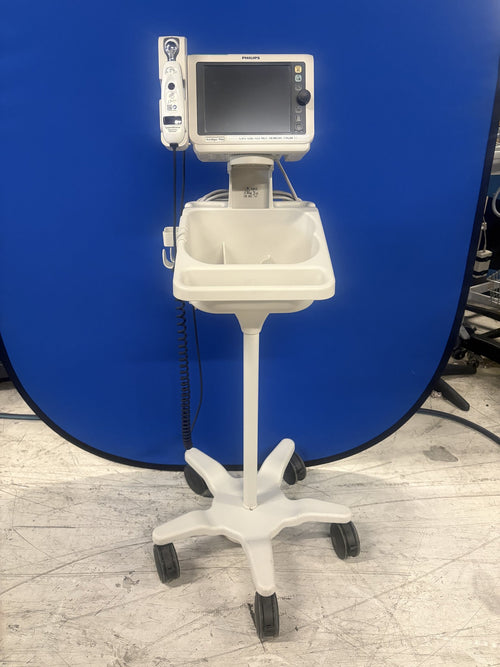 Philips SureSigns VS4 Vital Signs Monitor on Rolling Stand - Image 2