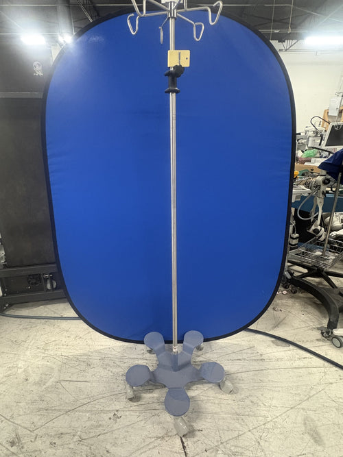 Pryor Products Heavy-Duty 5-Leg Mobile IV Pole with Privacy Screen