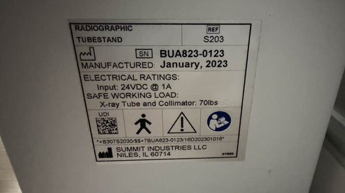 Summit Industries S225 Radiographic Tubestand - Image 6
