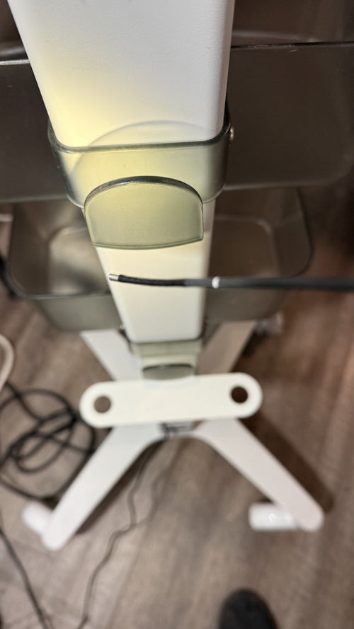 Universal Mobile Equipment Stand with Accessory Basket and Cable Management